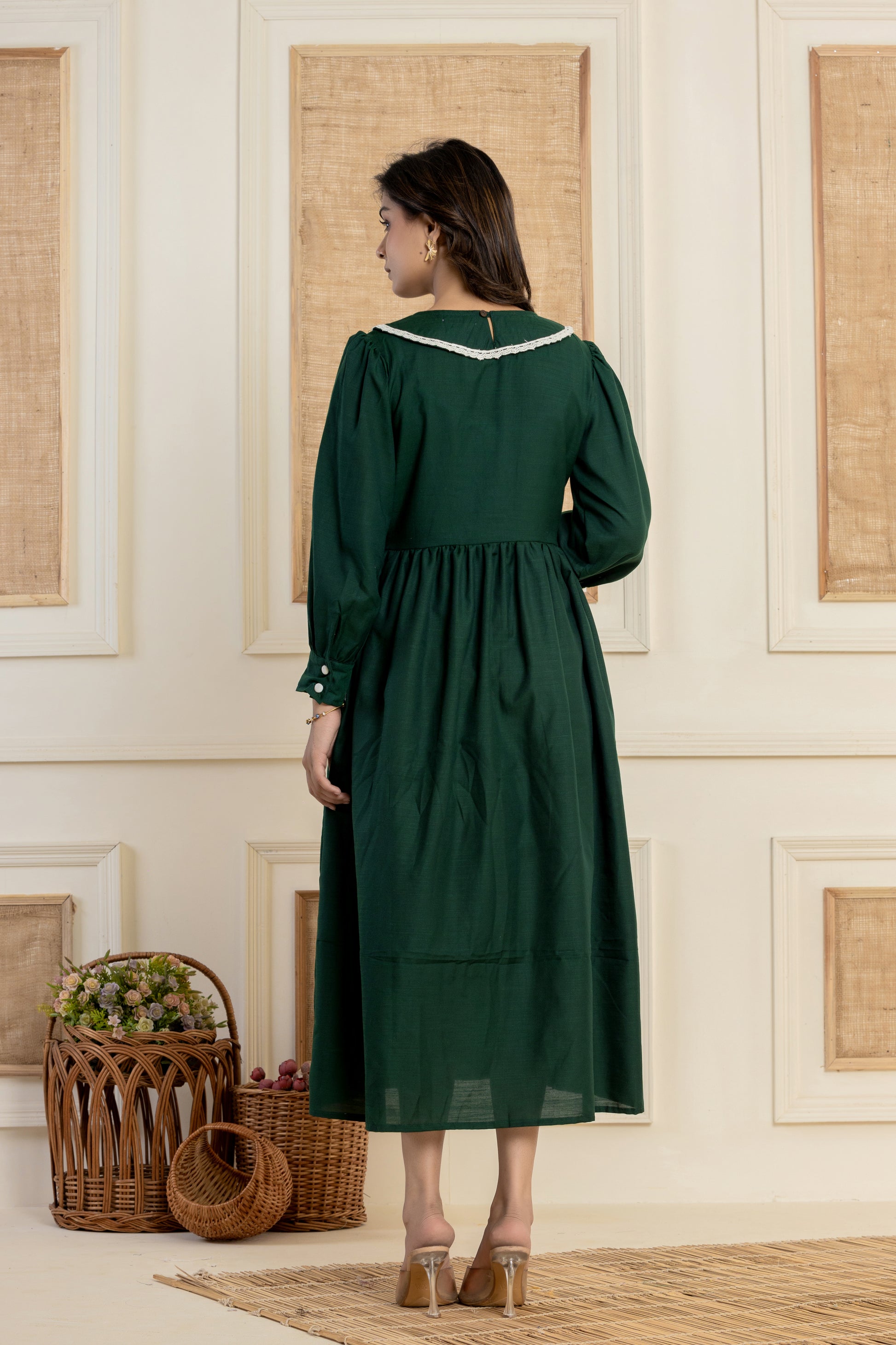 CLASSIC VINTAGE STYLE - BOTTLE GREEN Hebe Fashions CLASSIC VINTAGE STYLE - BOTTLE GREEN Hebe Fashions