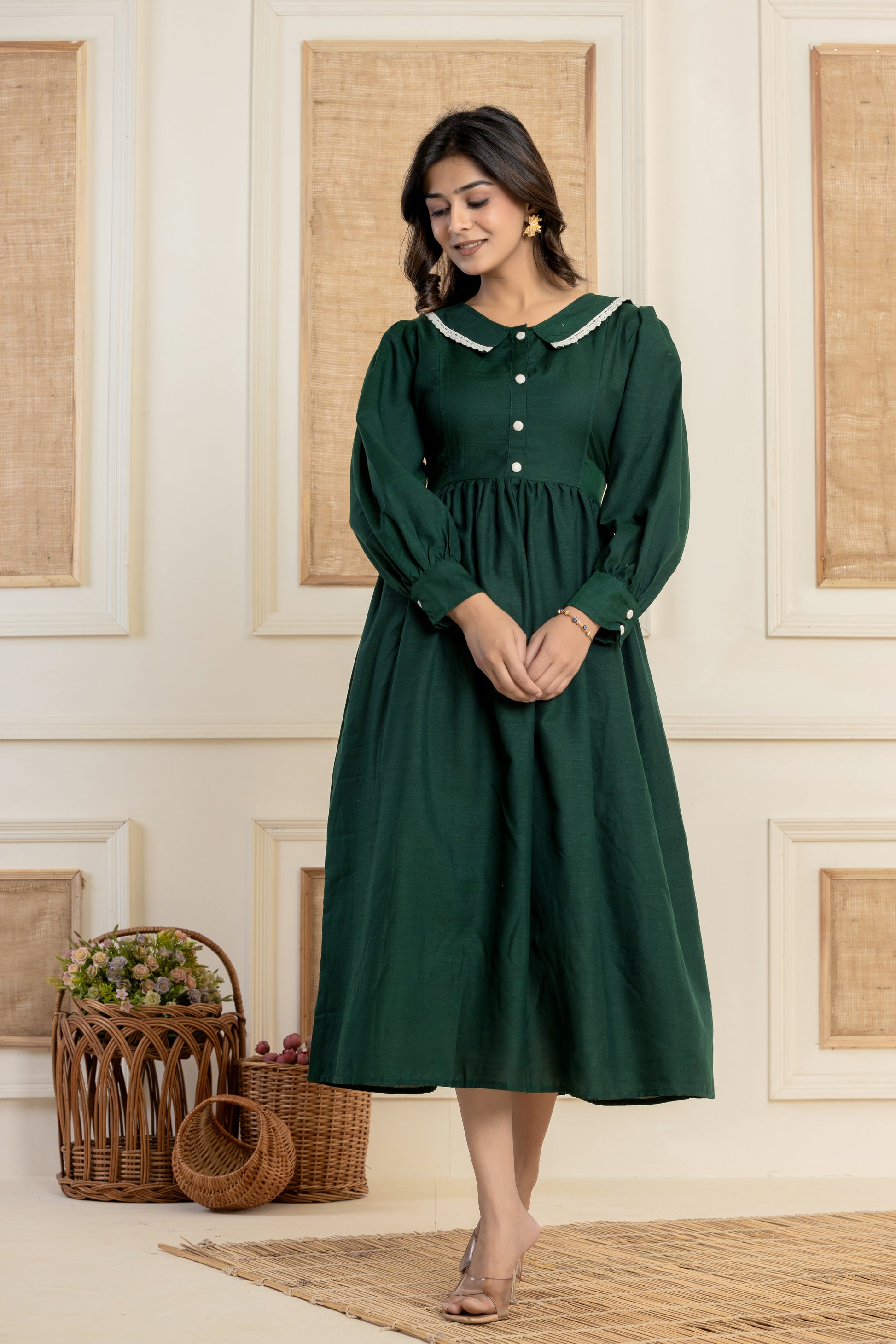 CLASSIC VINTAGE STYLE - BOTTLE GREEN Hebe Fashions CLASSIC VINTAGE STYLE - BOTTLE GREEN Hebe Fashions