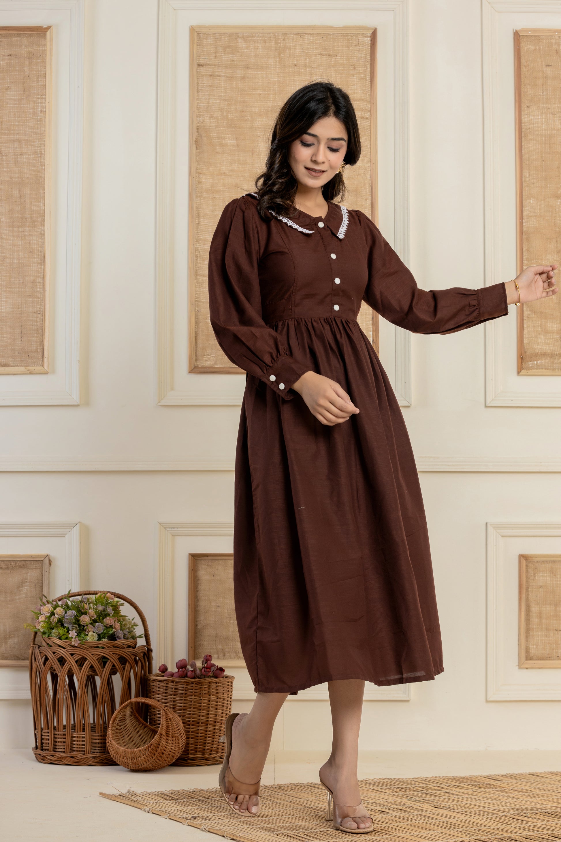 CLASSIC VINTAGE STYLE BROWN Hebe Fashions CLASSIC VINTAGE STYLE BROWN Hebe Fashions